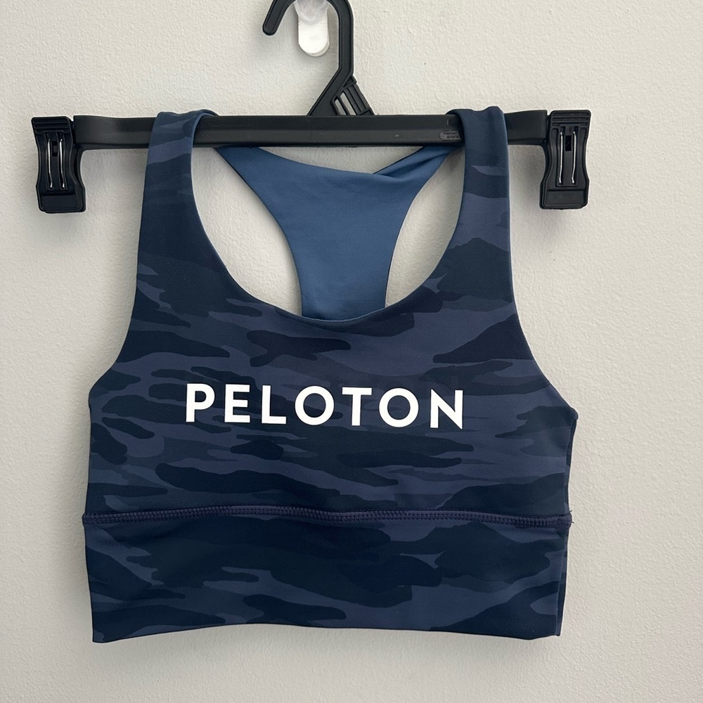 DYI & Peloton Blue Camo Sports Bra size medium